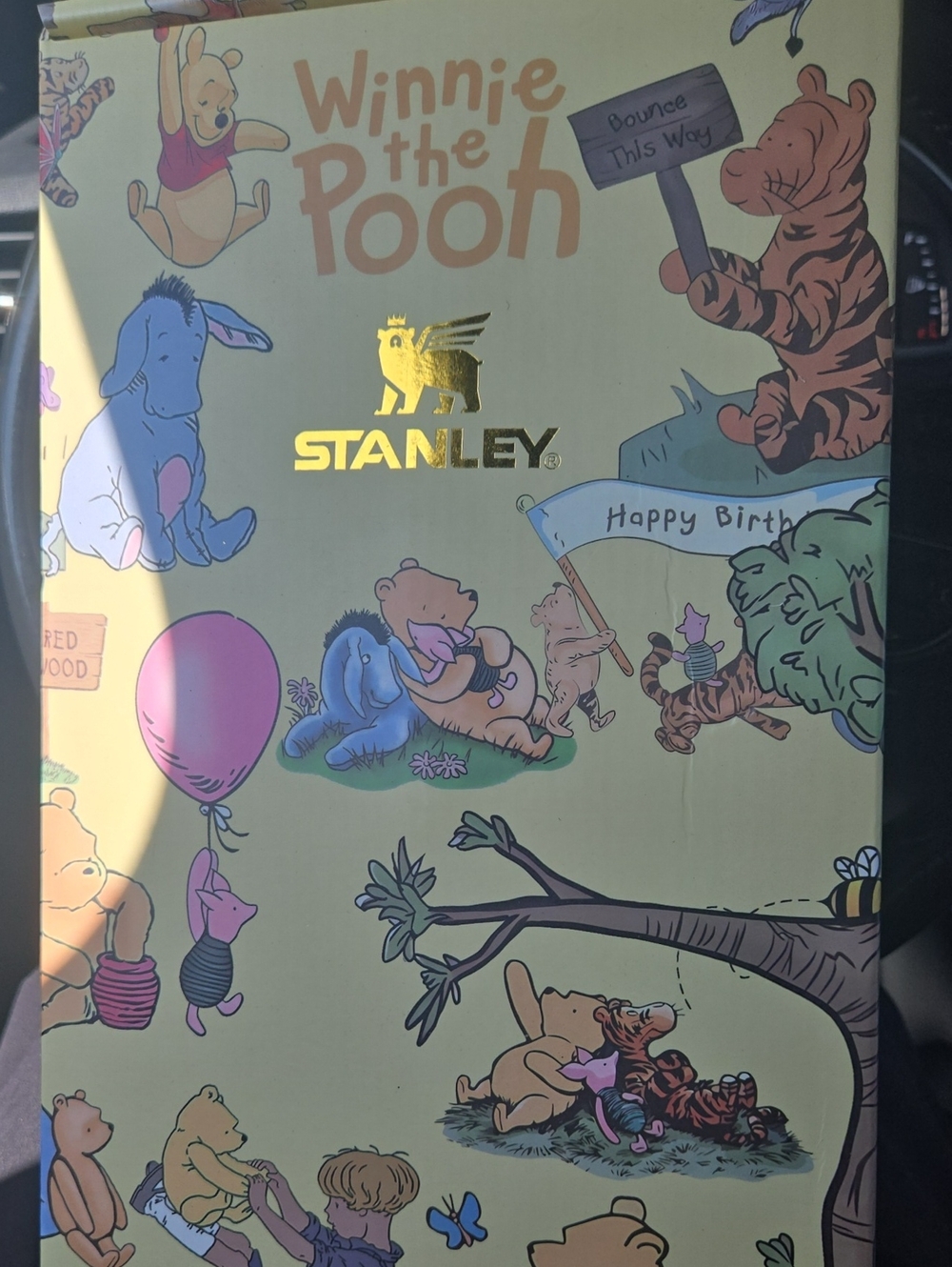 Stanley Winnie the Pooh Yellow Party Tin with Multicolor Characters